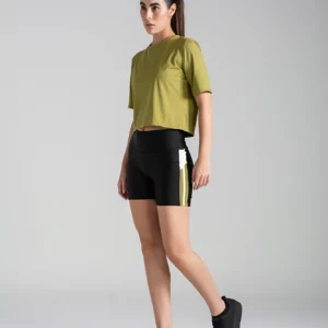 SHORT LARULP LUPE MOTION BRILHO PRETO/OFFWHITE/VERDE