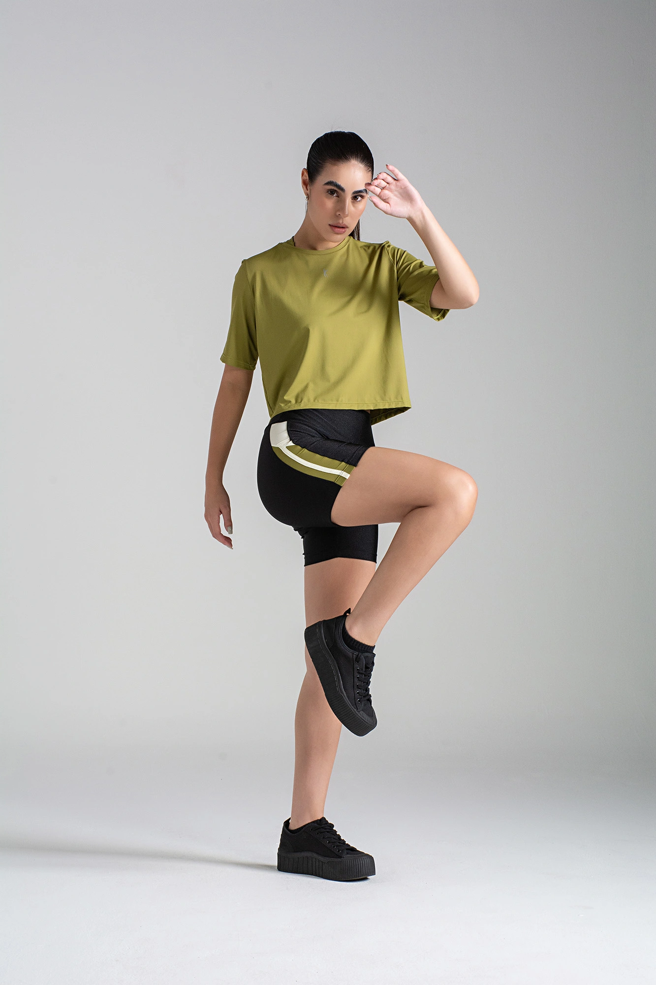 Camiseta Larulp Cropped Ollie Aero Flex Verde Pistacho P