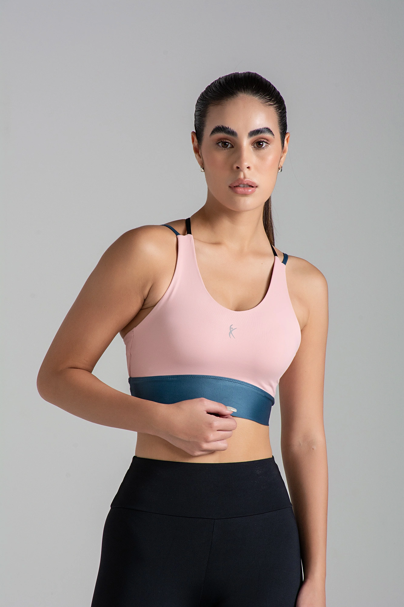 Top Larulp Karen Shape Negro/Azul/Nude - Imagen 3