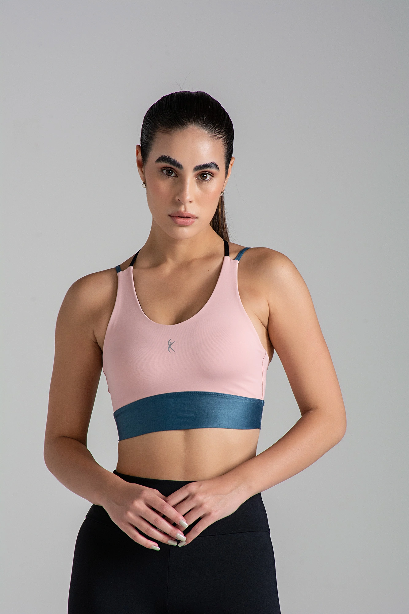 Top Larulp Karen Shape Negro/Azul/Nude - Imagen 2