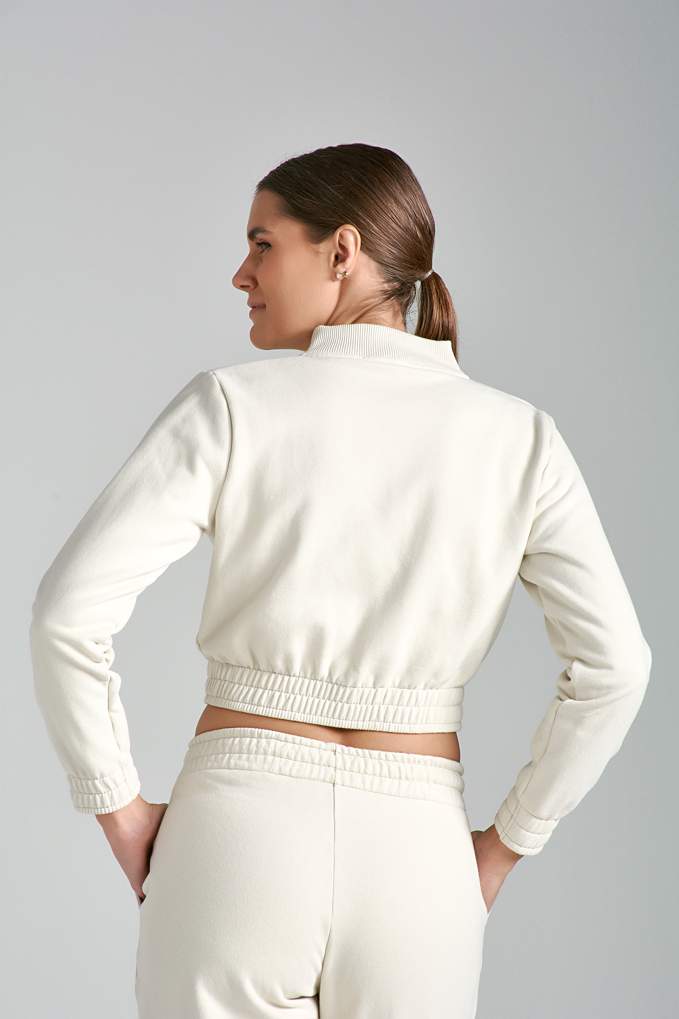 chaqueta cropped para mujer