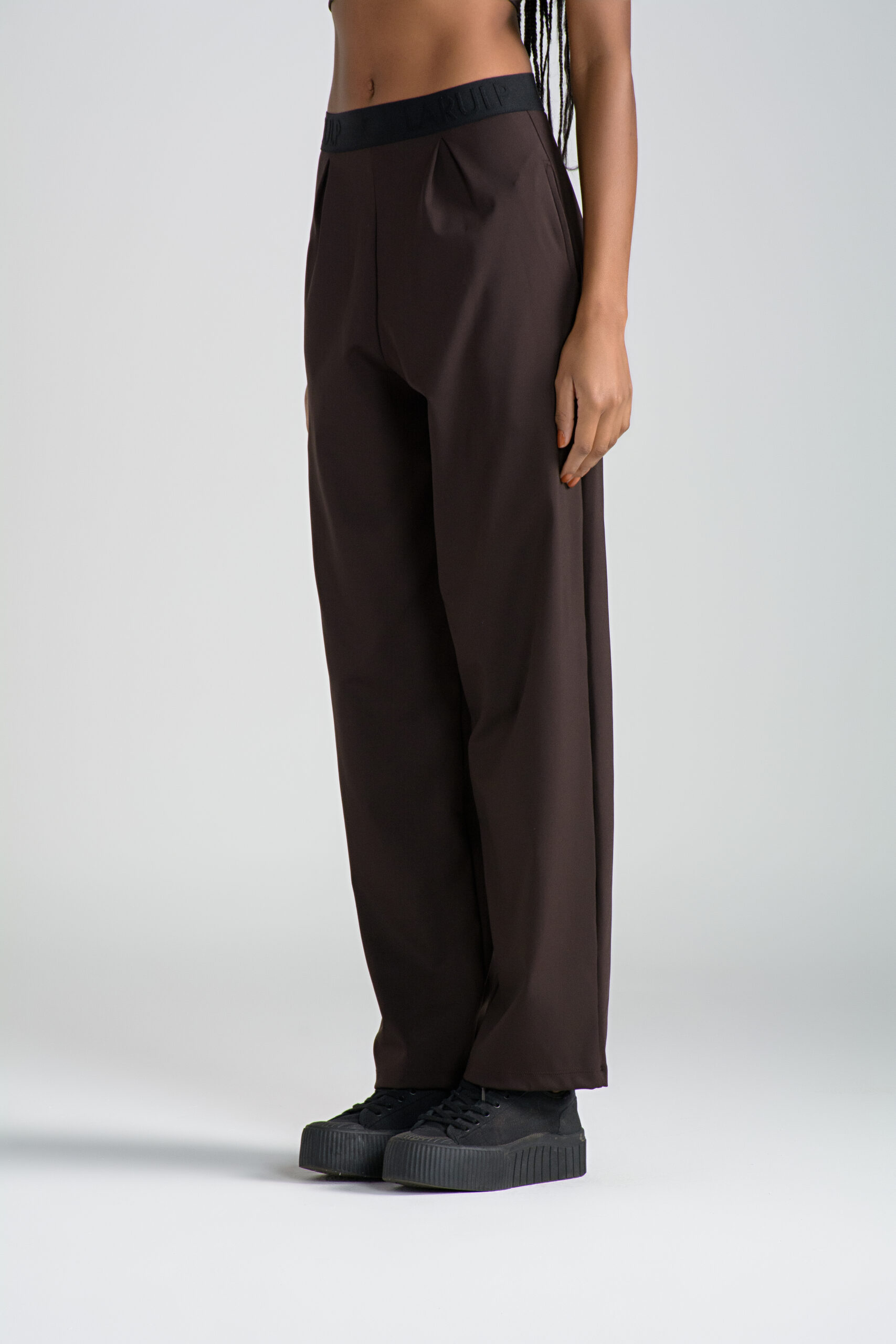 pantalon baggy para mujer color cafe